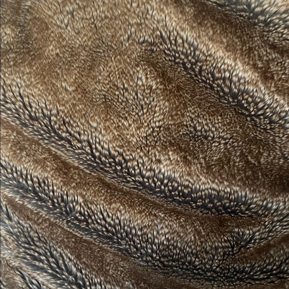 Frontgate Two Luxurious Brown Faux Fur Accent Pillows - Picture 3 of 6
